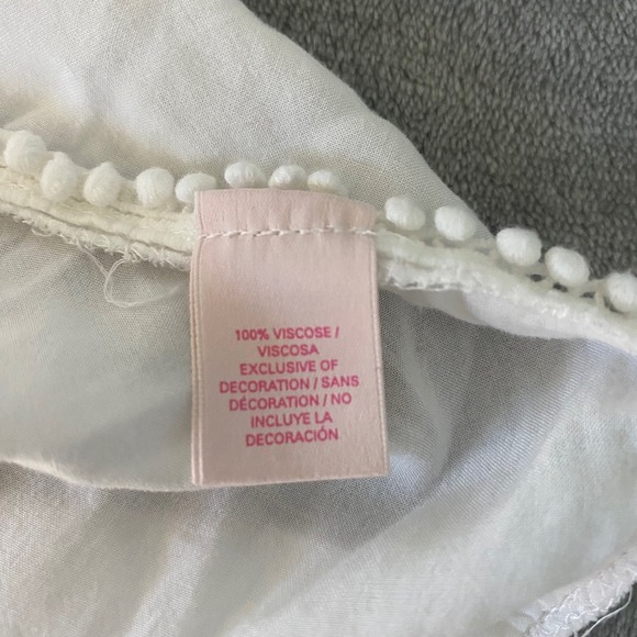 Victorias Secret White Pom Pom Trim V Neck Maxi Dress Cover Up S - Picture 8 of 10